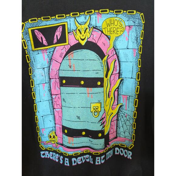 There’s A Devil At My Door Sweatshirt Long Sleeve Adult Size Medium - Picture 2 of 8